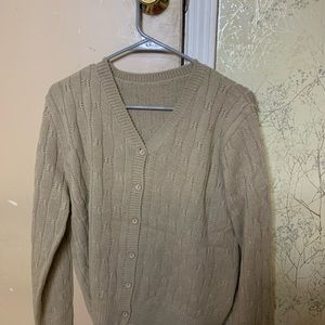 beige cardigan